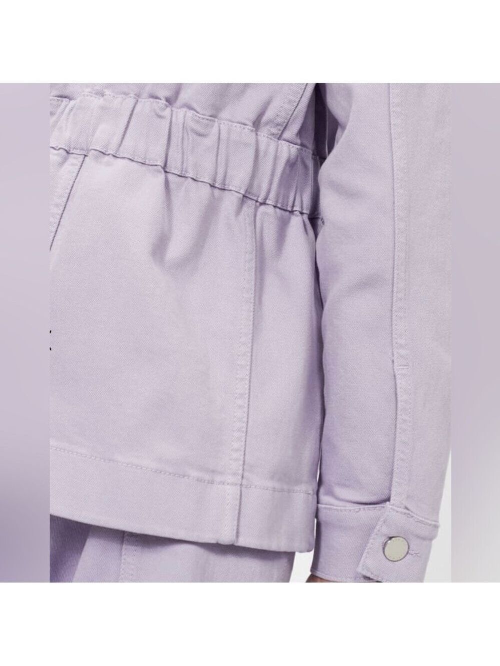 Ted Baker Sofiaz Oversized Denim Jacket in Lilac Size 12 nwt - Picture 5 of 13